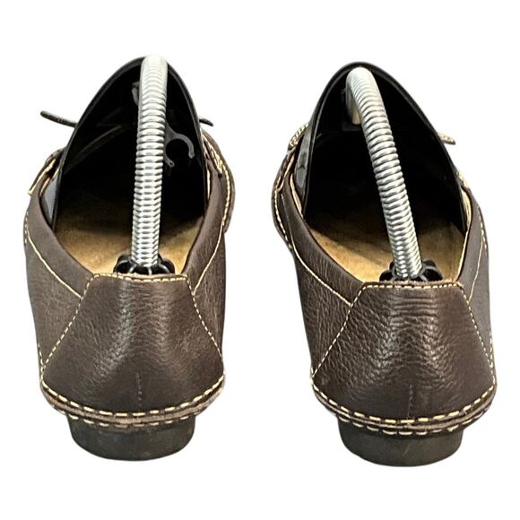 Naturalizer Levity Brown Bow Leather Slip On Comfort Driving Loafer Women 7.5 - Picture 3 of 8